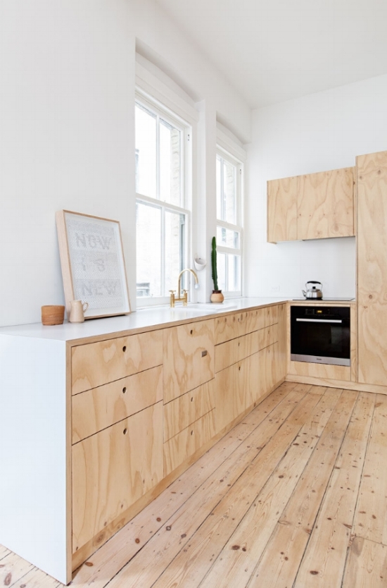 scandinavian design plywood kitchen