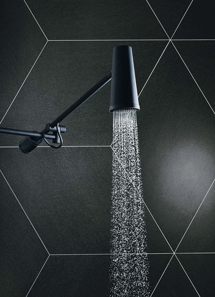 mgs milano oscillating shower dome in jet black stainless steel - the ultimate guide to luxury plumbing by the delight of design