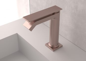 treemme contemporary single hole lav faucet with top lever handle and waterfall spout in brushed rose gold - the ultimate guide to luxury plumbing by the delight of design