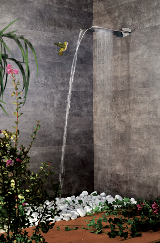 webert contemporary spa shower with waterfall spray and rainhead in polished chrome - the ultimate guide to luxury plumbing by the delight of design