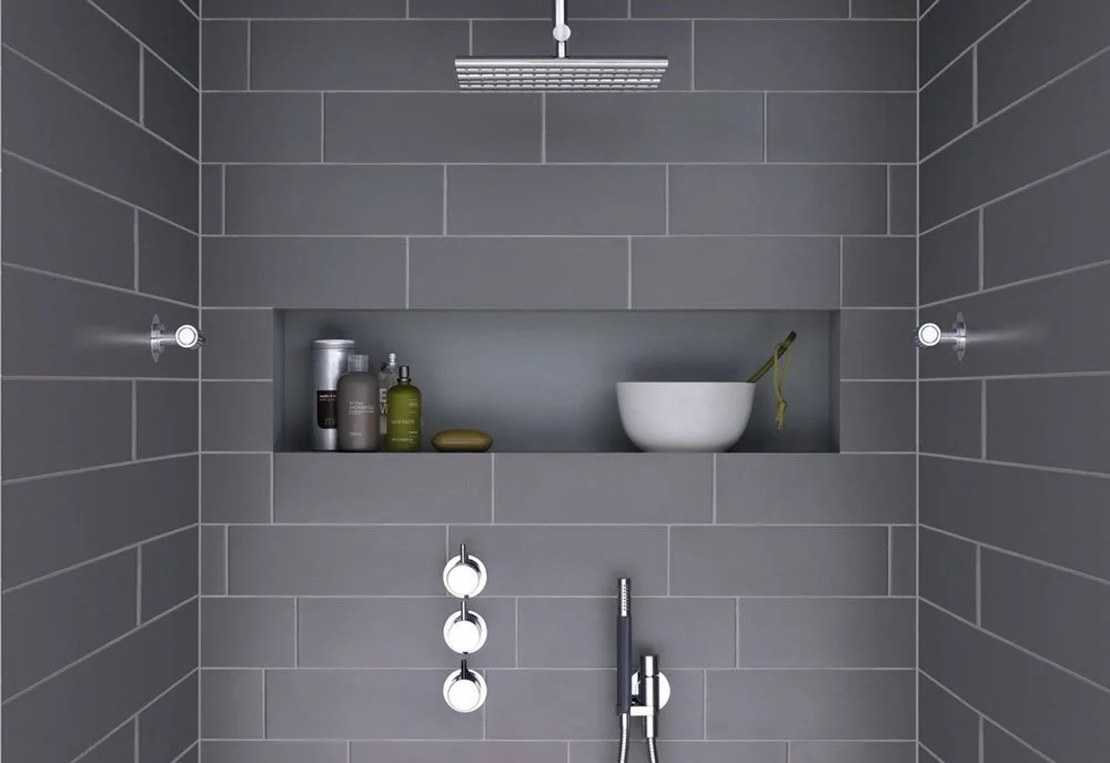 vola contemporary minimalist shower trim with handshower and rainhead with lever knobs in polished chrome - the ultimate guide to luxury plumbing by the delight of design