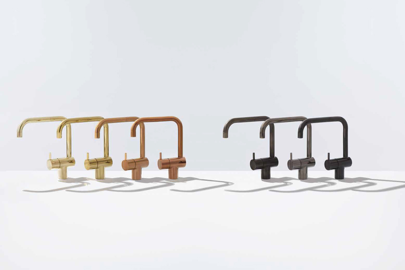 vola contemporary minimalist single hole lav faucet with side lever handle and 90 degree spout finish options - the ultimate guide to luxury plumbing by the delight of design