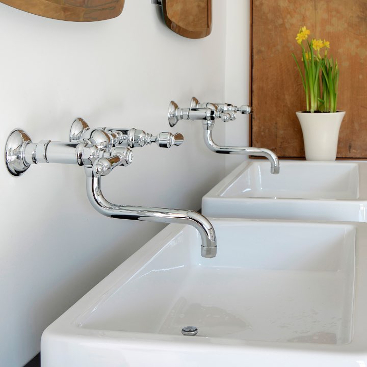 rohl dual wall mounted lav faucets with lever handles and curved spouts - the ultimate guide to luxury plumbing by the delight of design