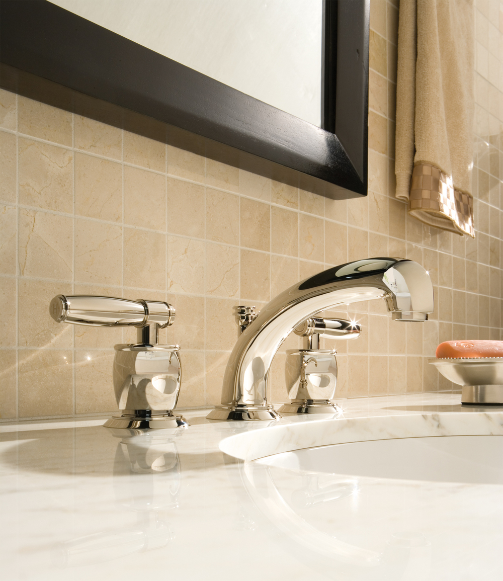 rohl deco widespread lav faucet with lever handles and medium spout in polished nickel - the ultimate guide to luxury plumbing by the delight of design