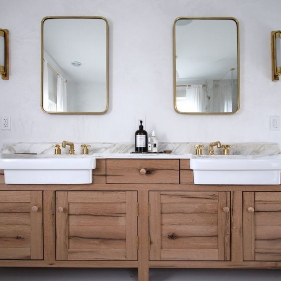 A Front Sinks In The Bathroom One Trend Two Ways Dlghtd A Front Sinks In The Bathroom One, Large Farm Sink