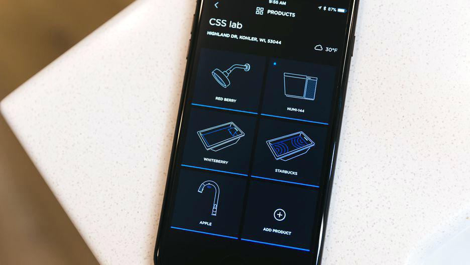okay but how cool is the kohler konnect dtv+ phone interface #smarthome #smartdesign