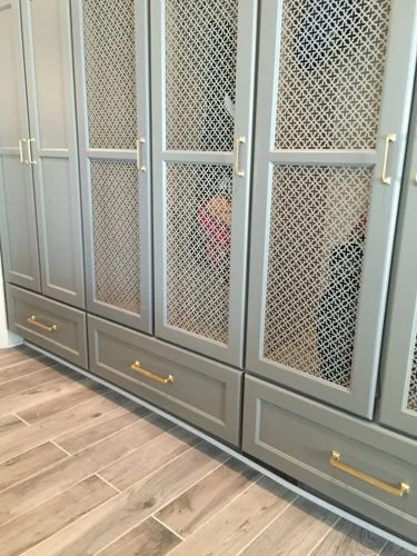 full overlay brass hardware cabinets metal mesh panel insert