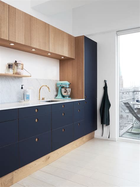 two tone custom contemporary ikea kitchen cabinets dark blue walnut