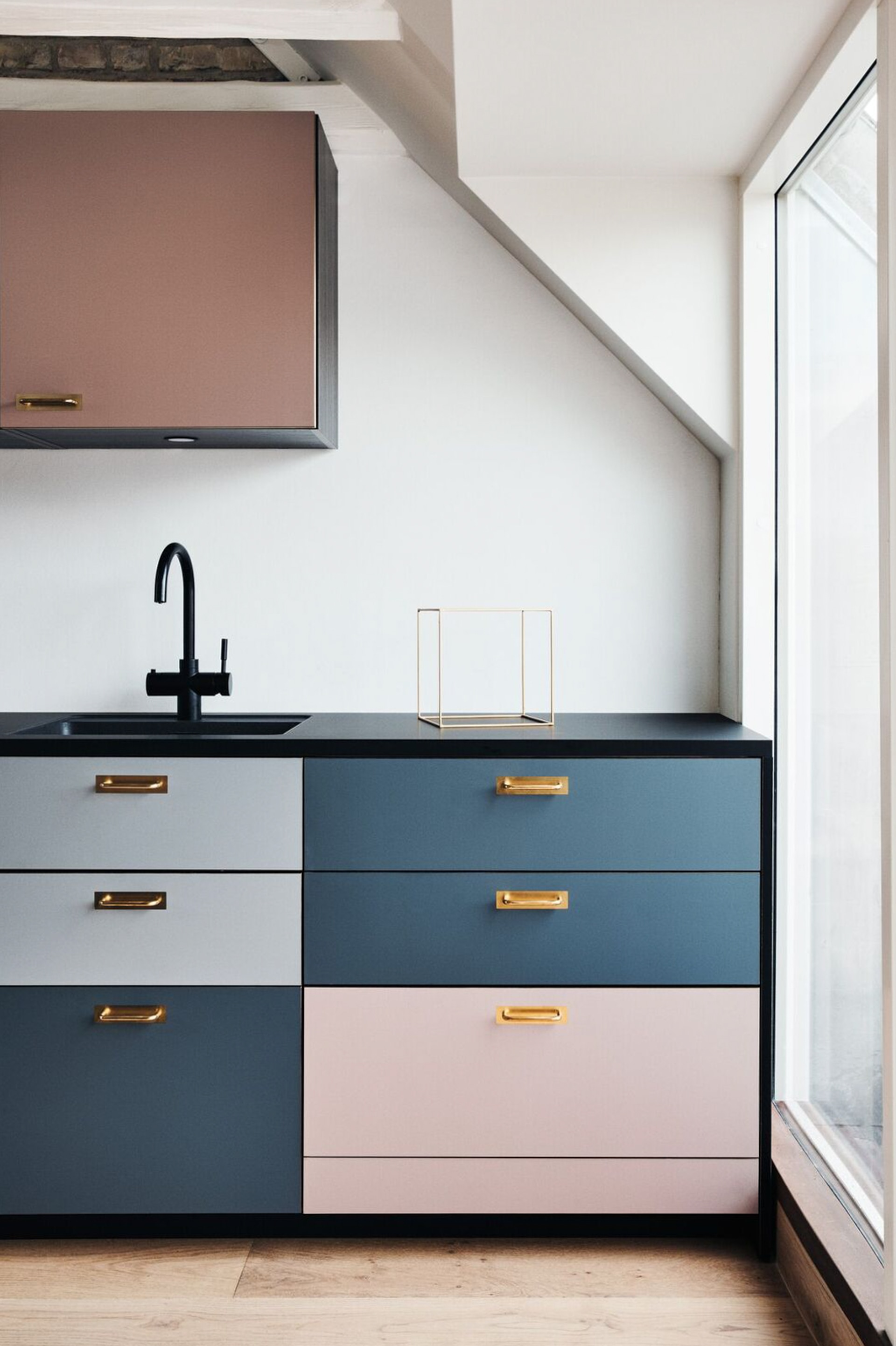 contemporary multicolor custom ikea kitchen cabinet sektion reform brass pull matte black drawer storage blush