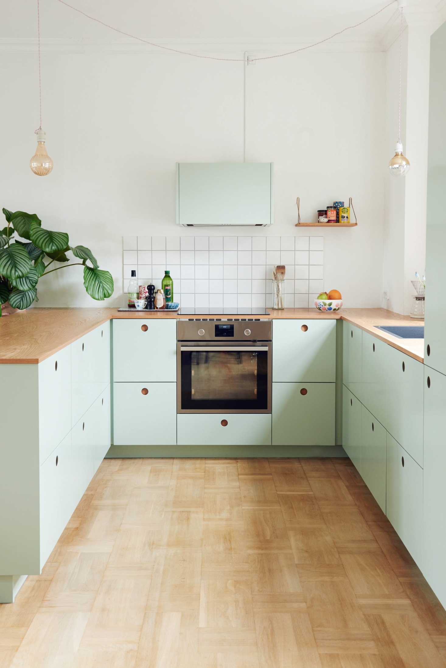 small apartment kitchen custom mint ikea cabinetry