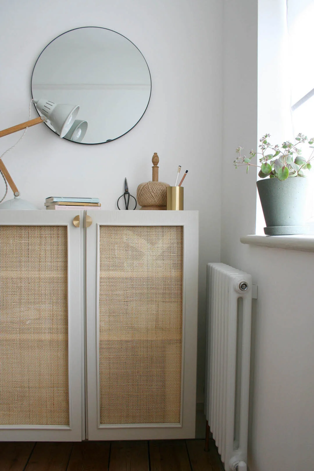 cane cabinet built-in