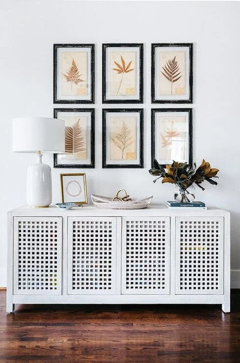 cane weave credenza