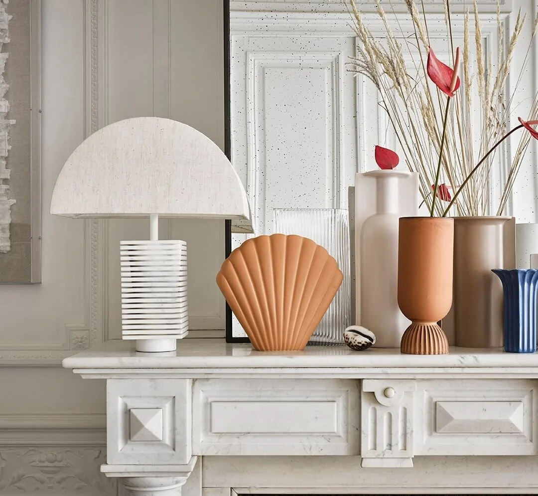 organic shaped natural colors decorative objects