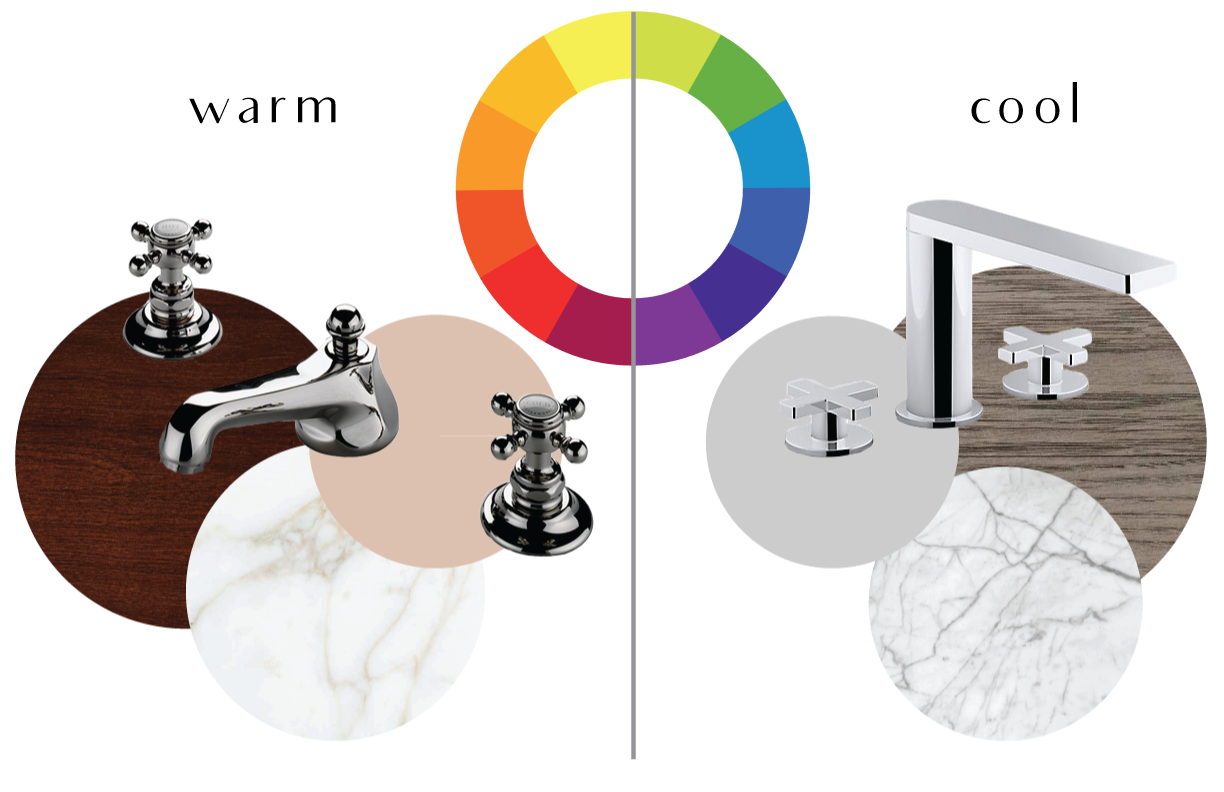 warm cool color theory interior design bathroom