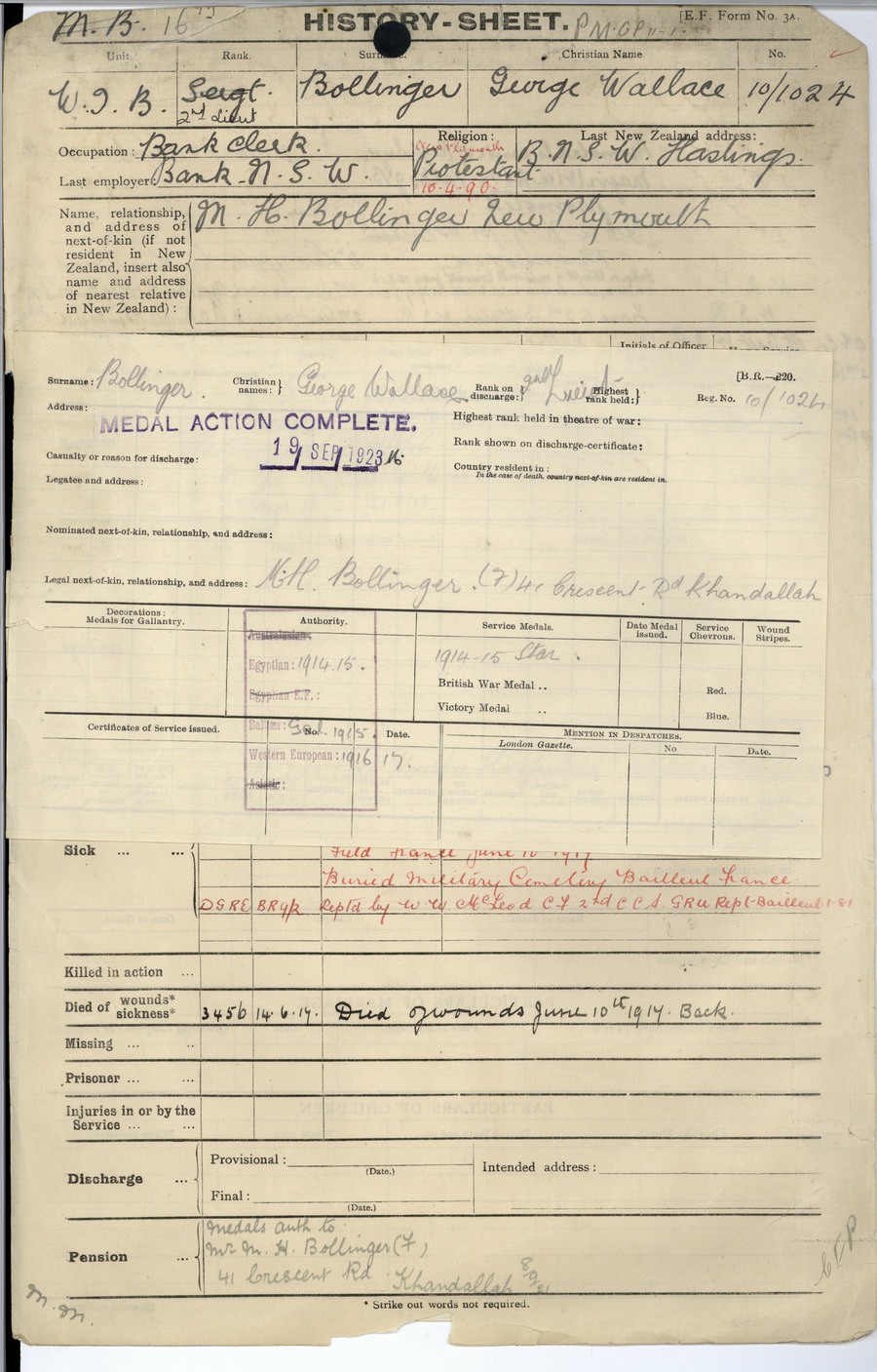 Bollinger GW History Sheet