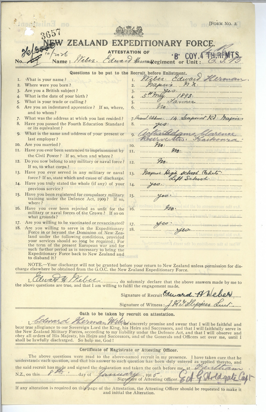 Weber EH Attestation