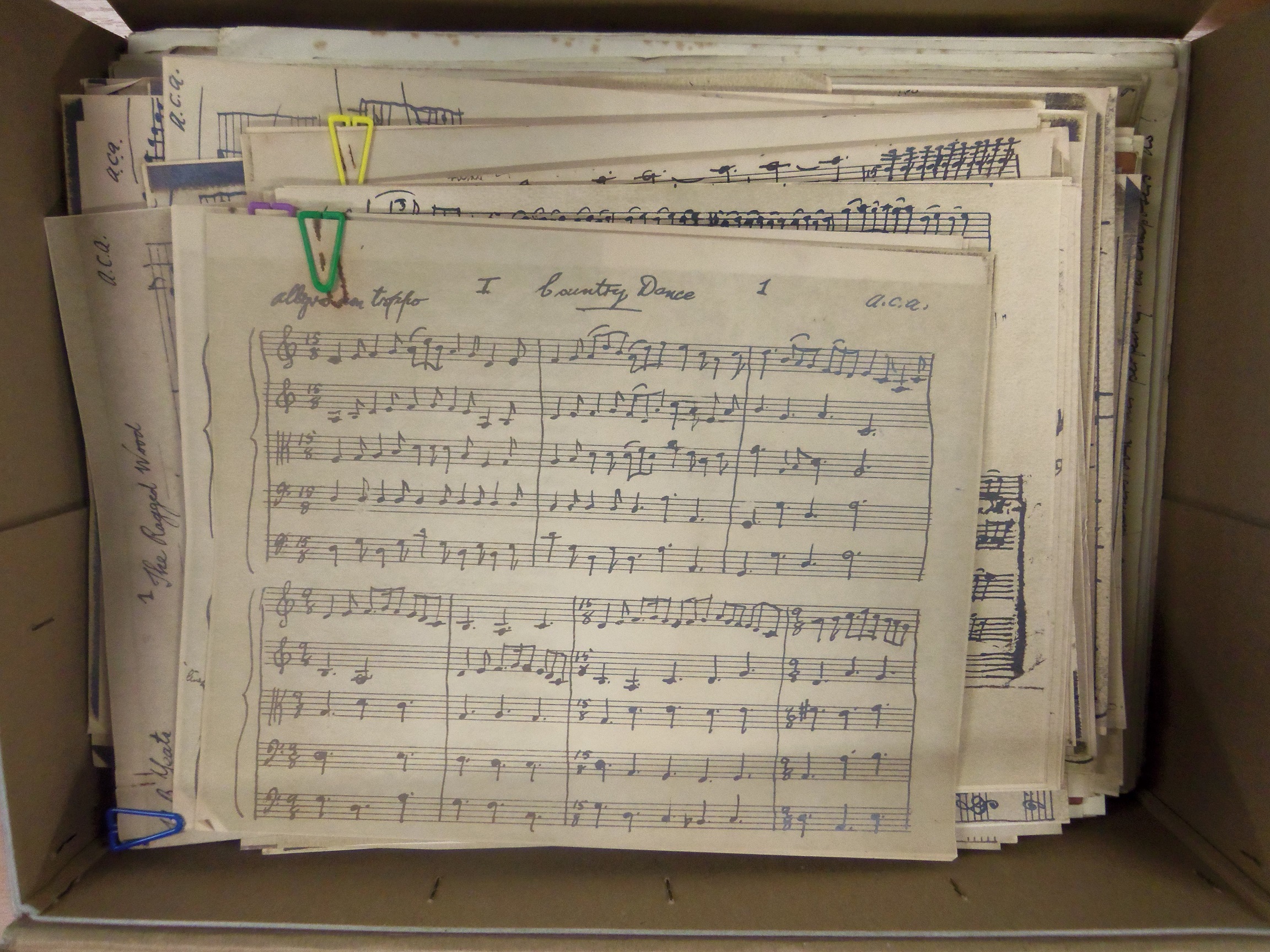 Aitken’s music manuscripts