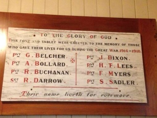 St Judes' war memorial