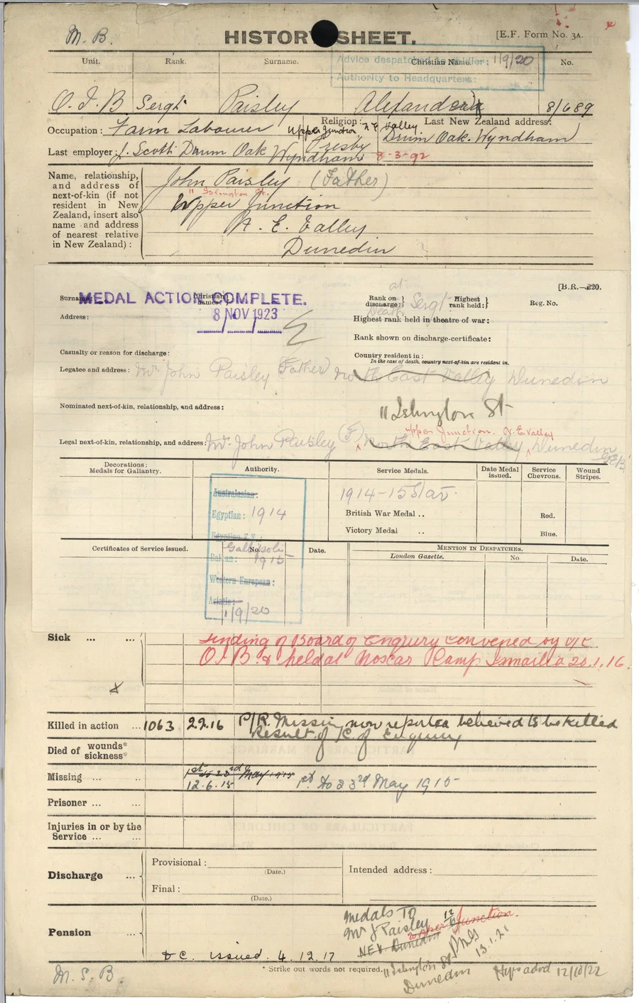Paisley A History Sheet