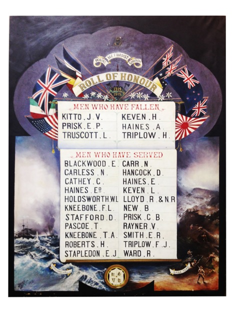 Waihi Methodist Church Roll of Honour