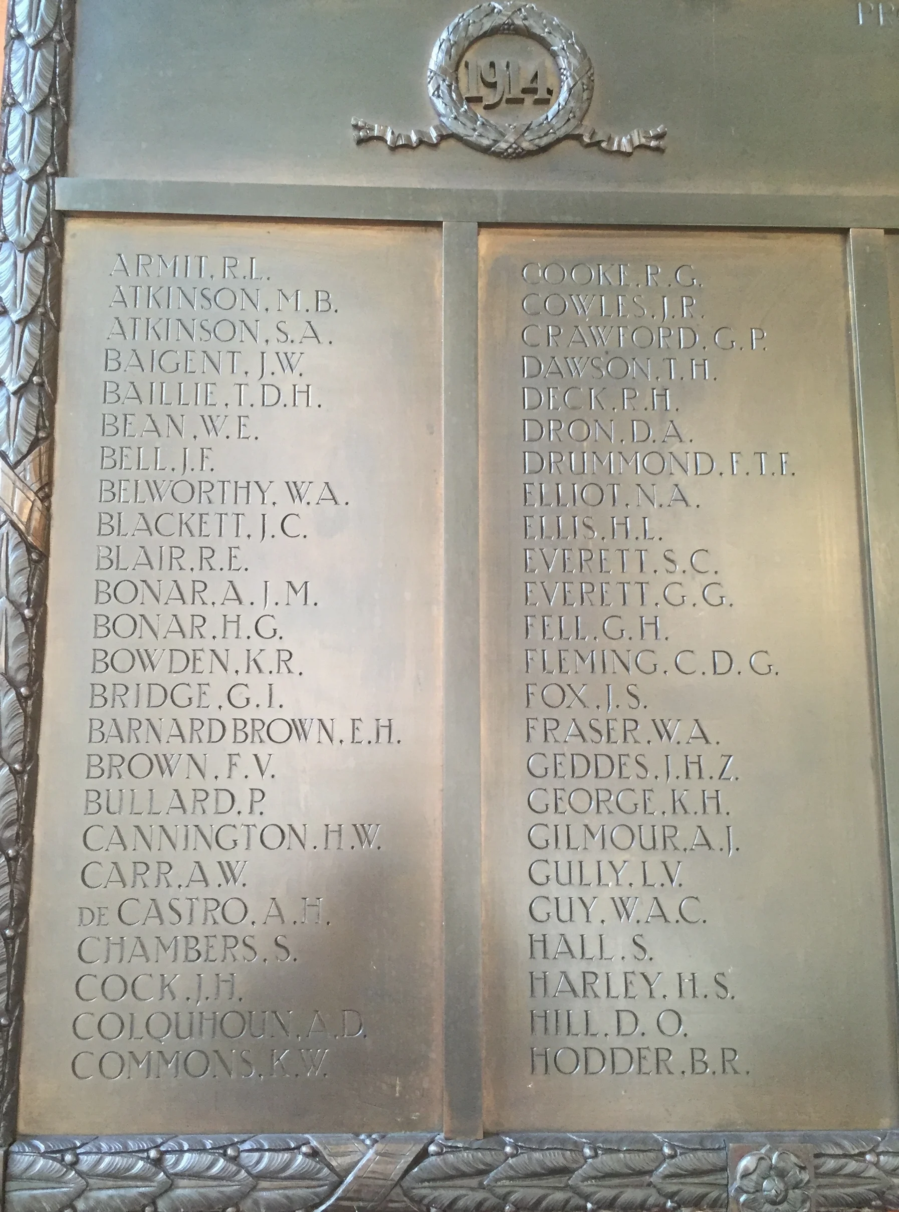 Roll of Honour
