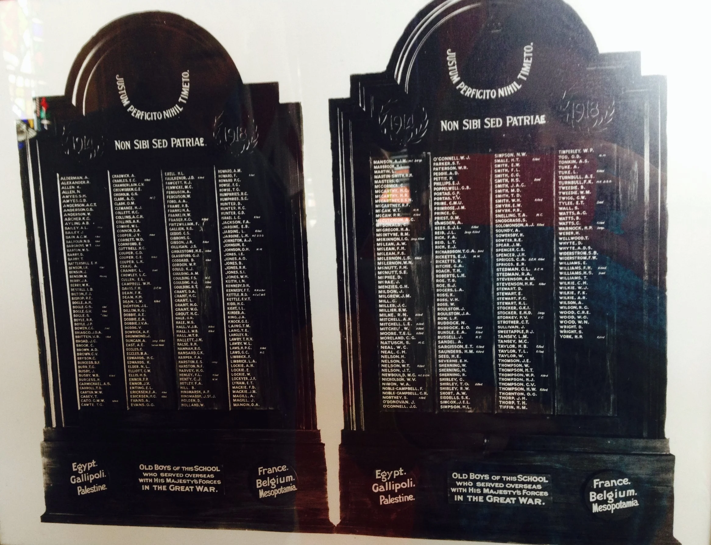 The missing Napier Boys High School Roll of Honour