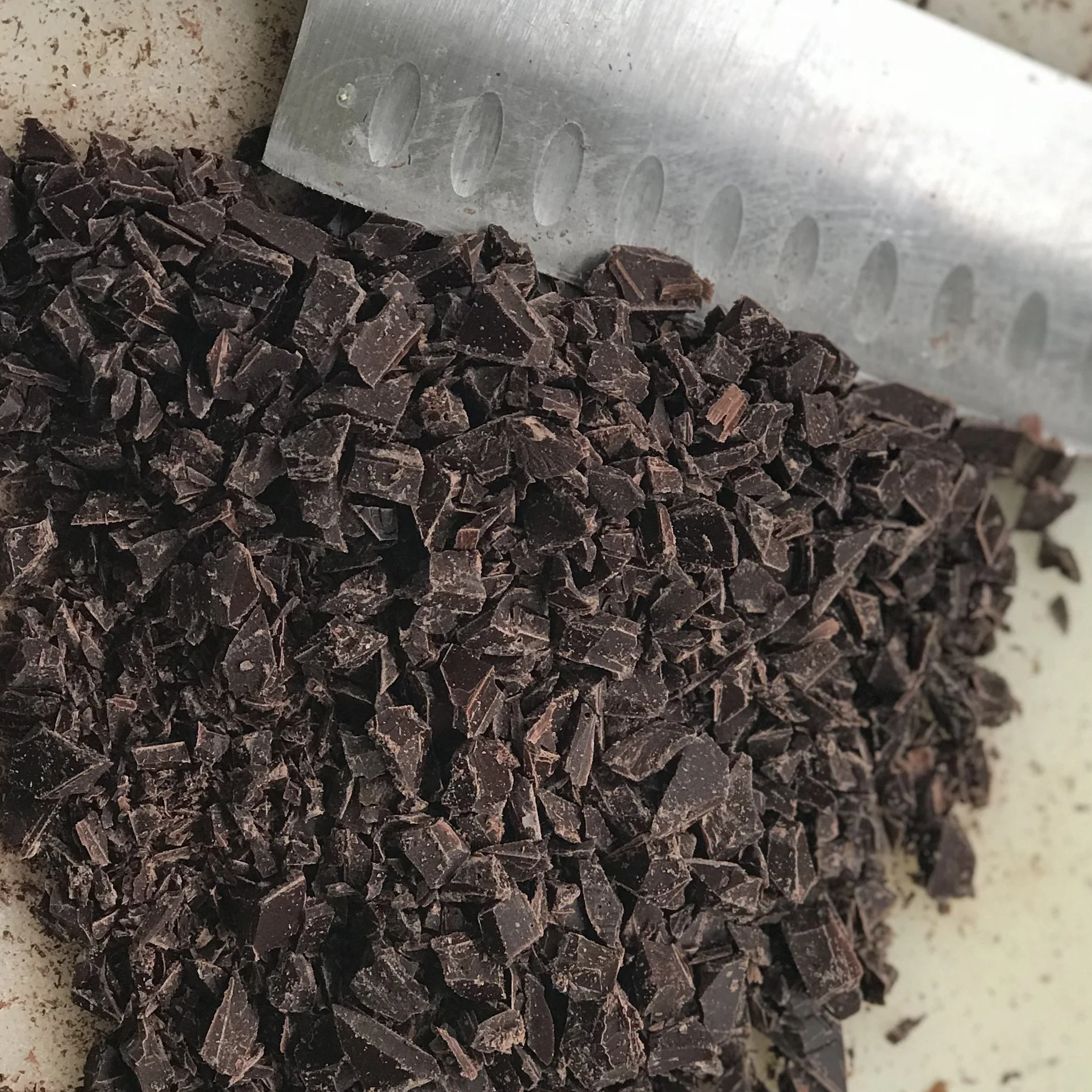Chopped dark chocolate