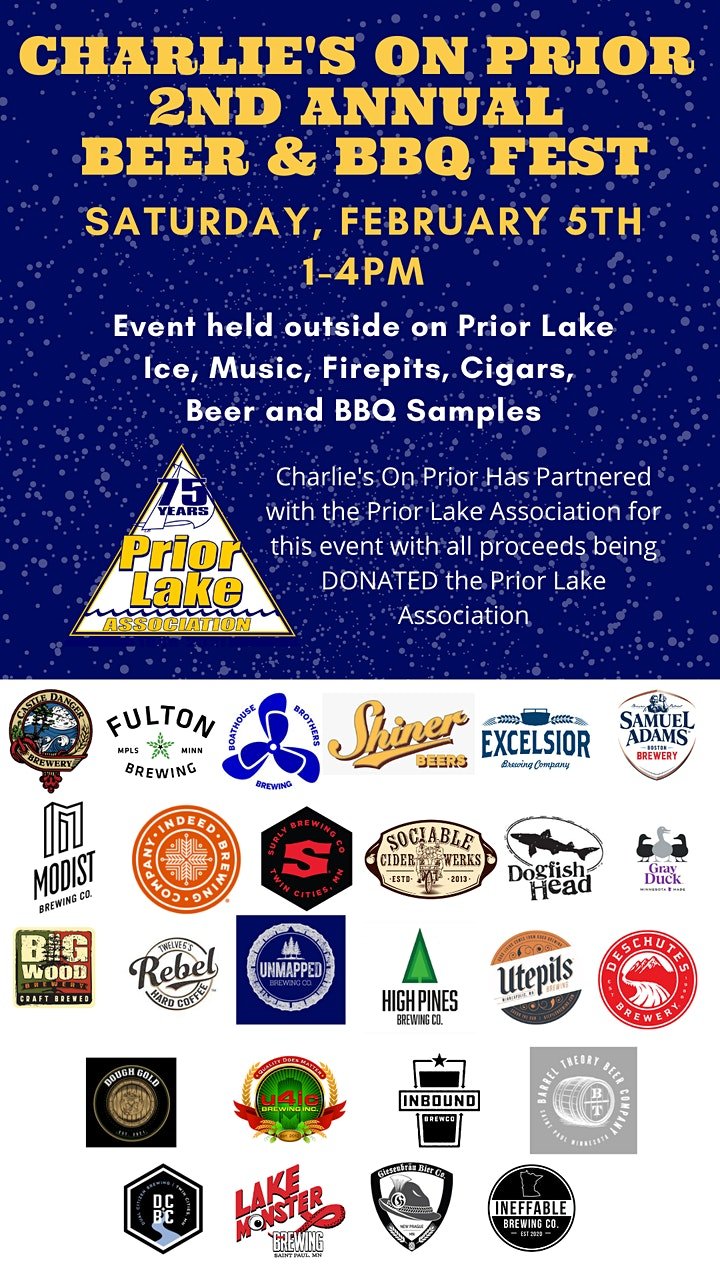 PLA & Charlie's on Prior: 2nd Annual Beer & BBQ Fest on the lake