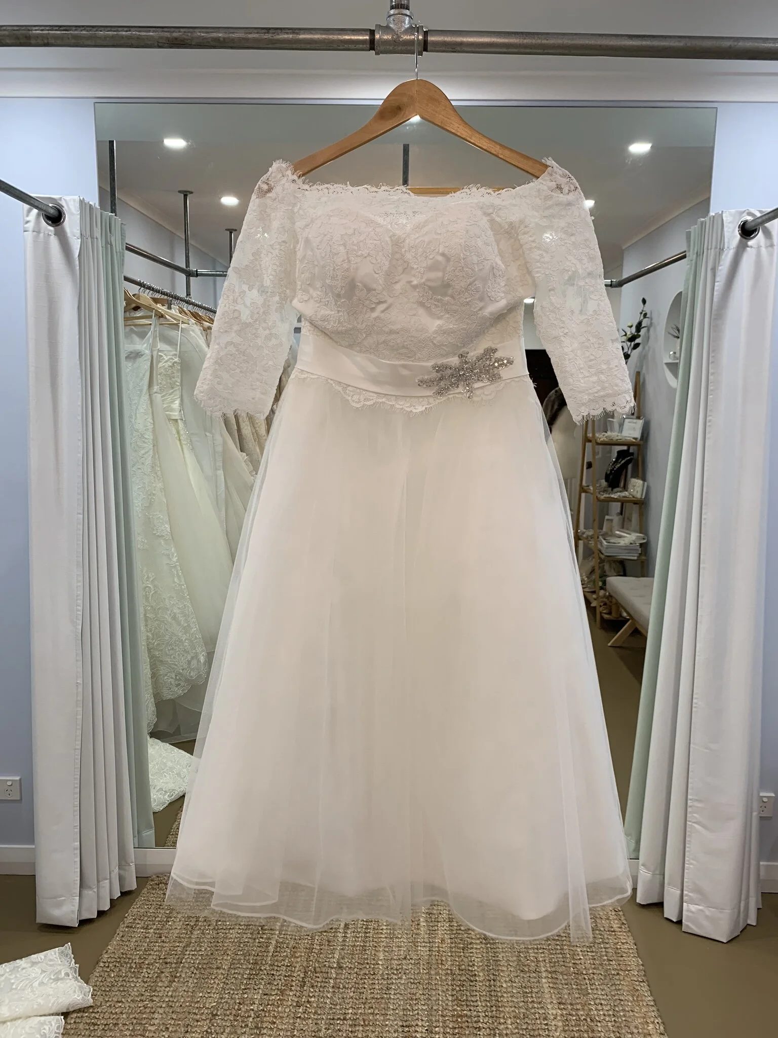 Tea Length Wedding Dress - Size 8