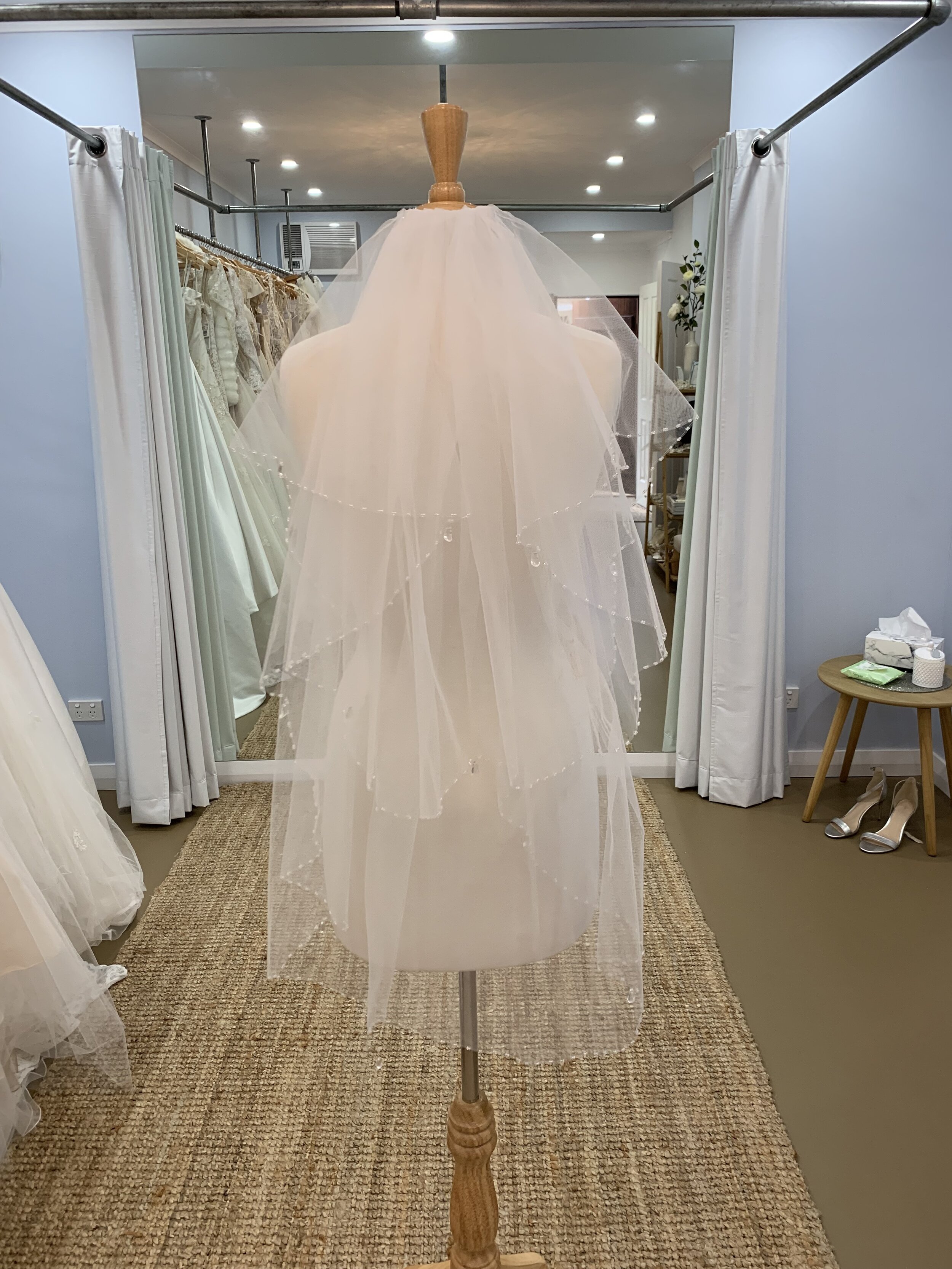 2 Tier Waist Length Veil - #00233-5