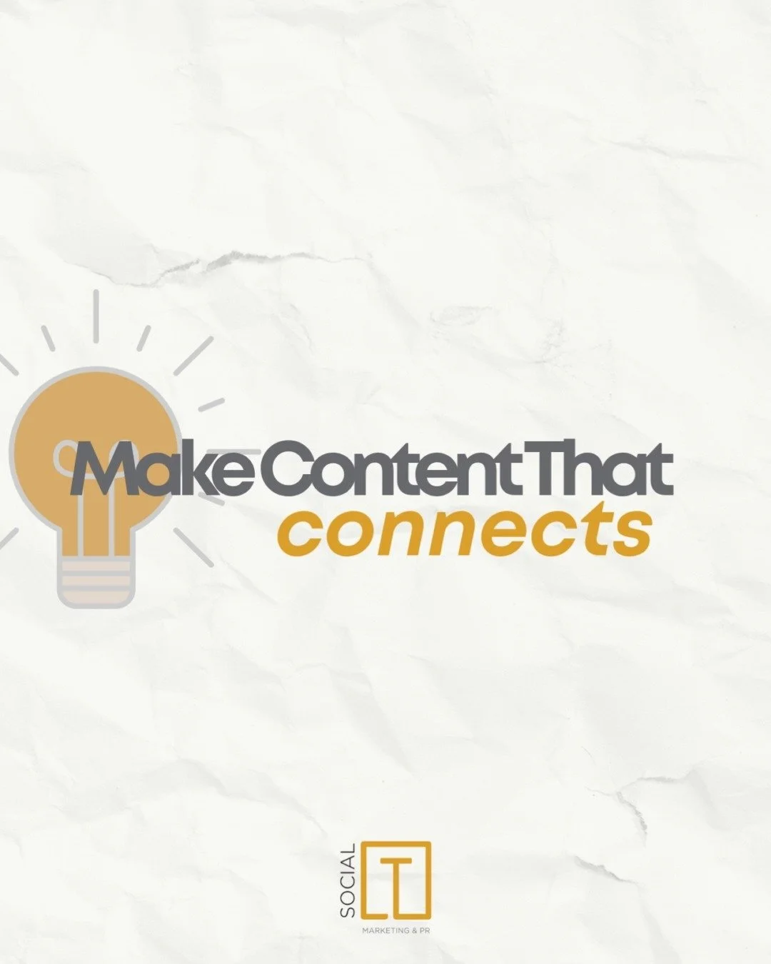 Your audience doesn&rsquo;t just want to see your content, they want to feel it. When you create with intention and connection in mind, engagement naturally follows.

Our #SocialT tip of the month is all about content that connects 💡 We share a few 