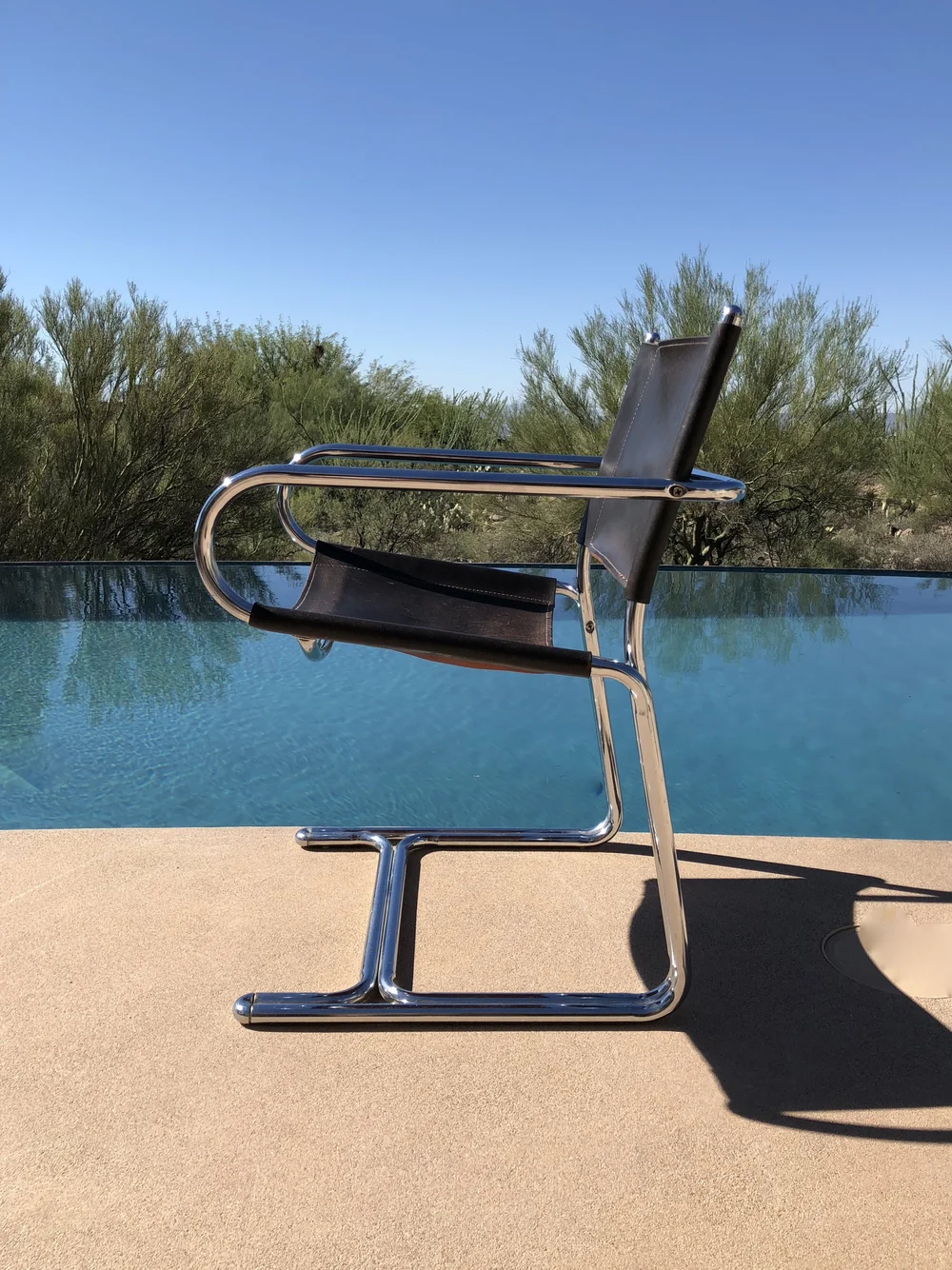 century leisure outdoor furniture on Mid Century Modern Leather Sling Chair Encore Modern