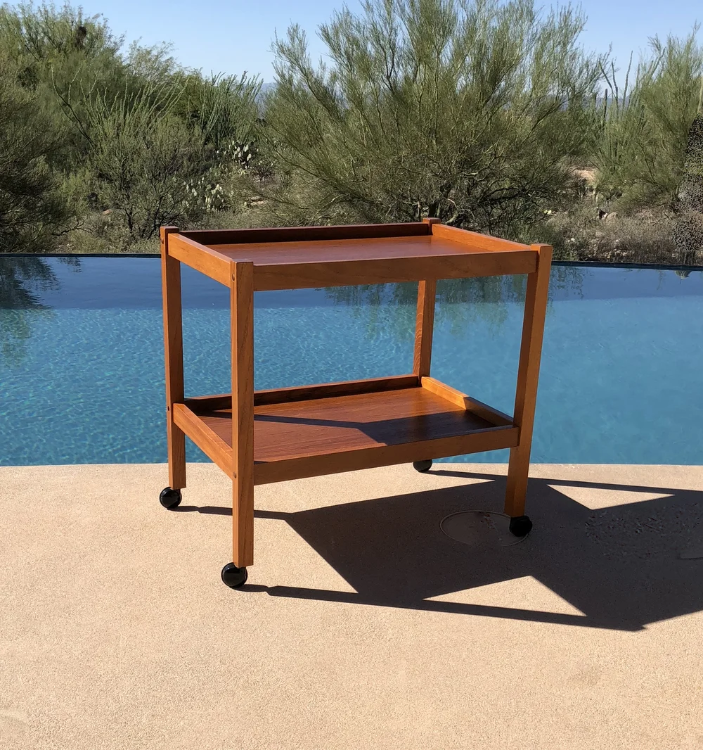 Danish Modern Trioh Rolling Bar Cart — ENCORE MODERN