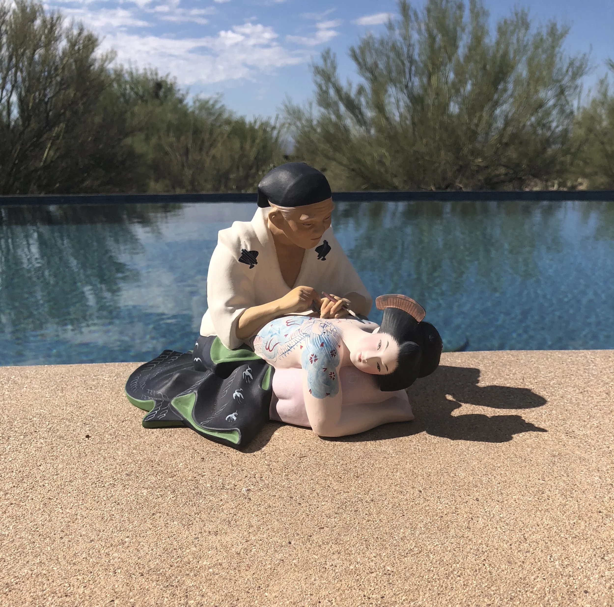 Mid Century Modern Urasaki Dolls Figures