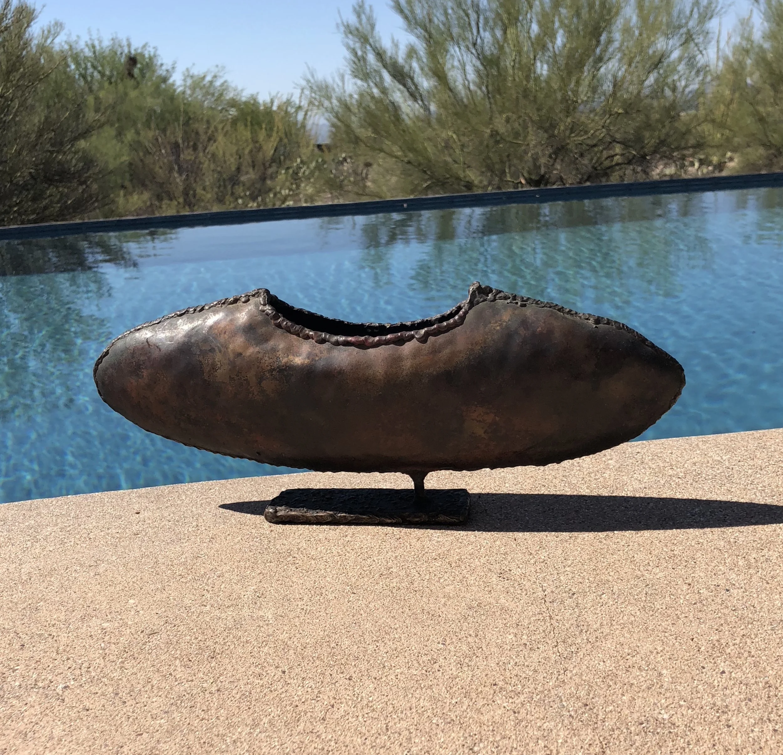 Mid Century Modern Metalware Vase