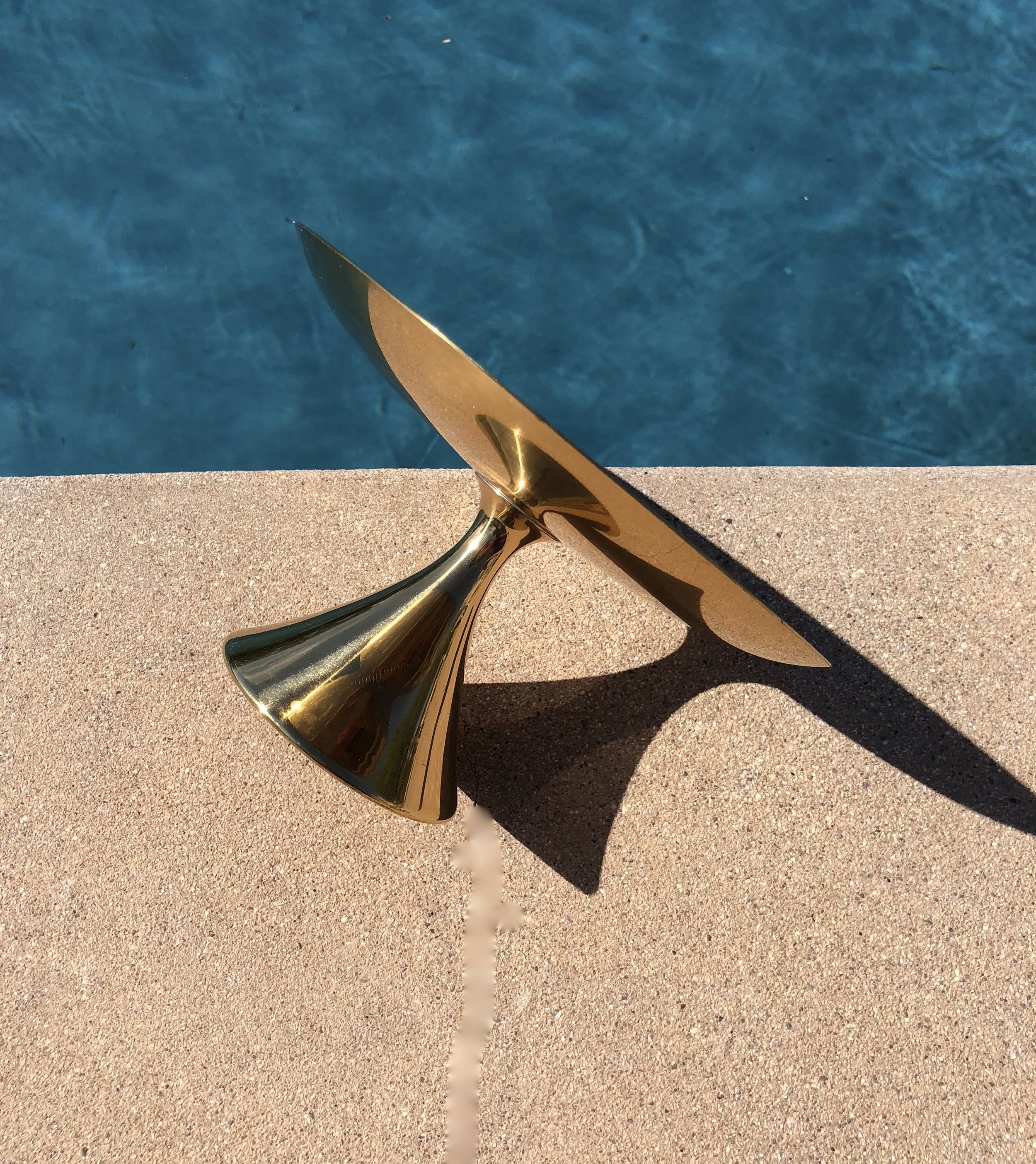 Mid Century Brass Gorham Giftware Pedestal Tray