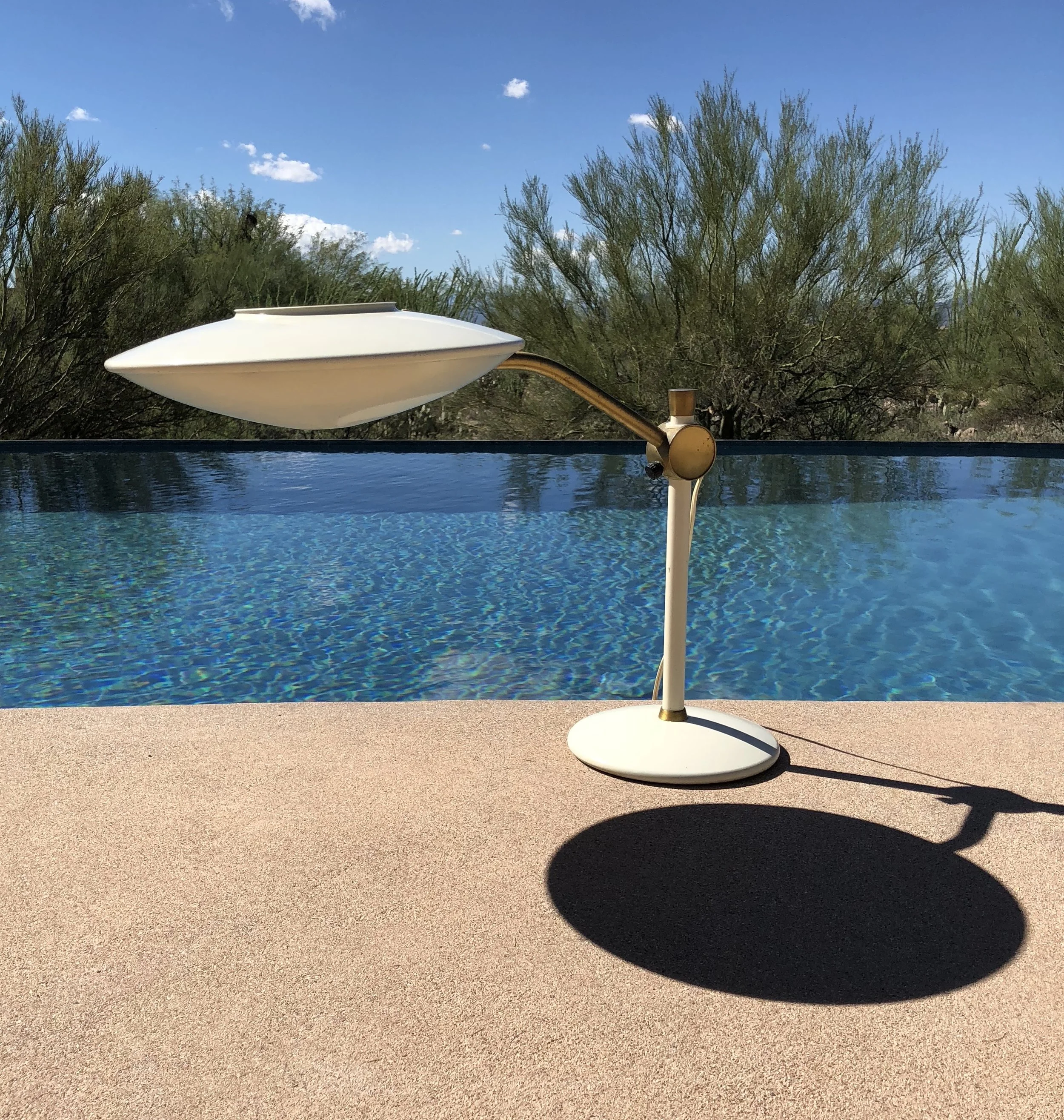 Mid Century Modern Flying Saucer Lamp