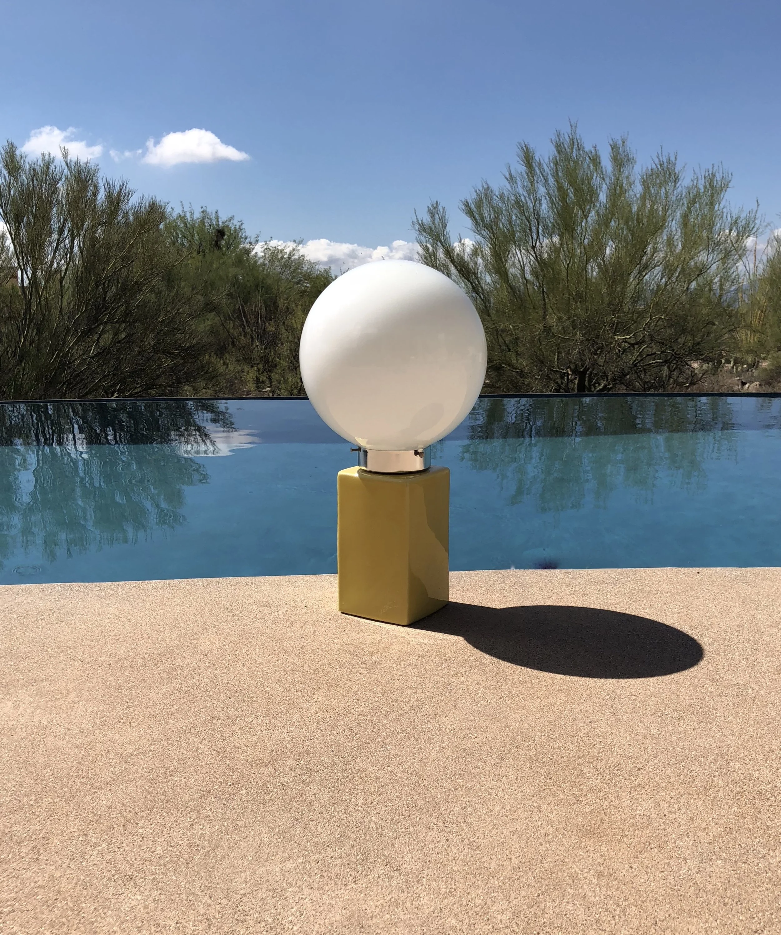 Mid Century Modern Ceramic Ball Lamp