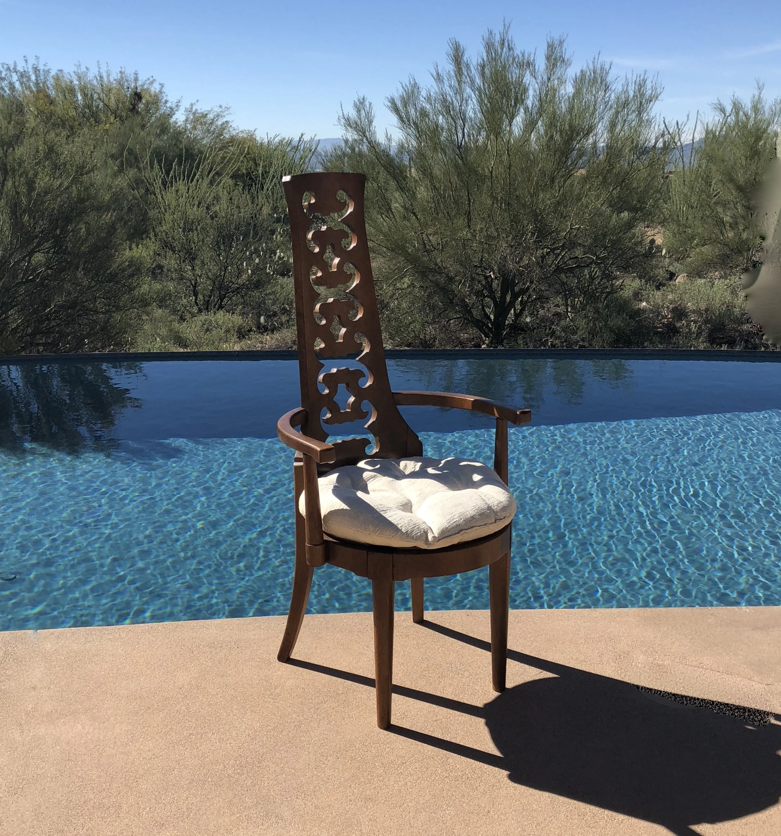 Mid Century Modern Pierced Back Chair