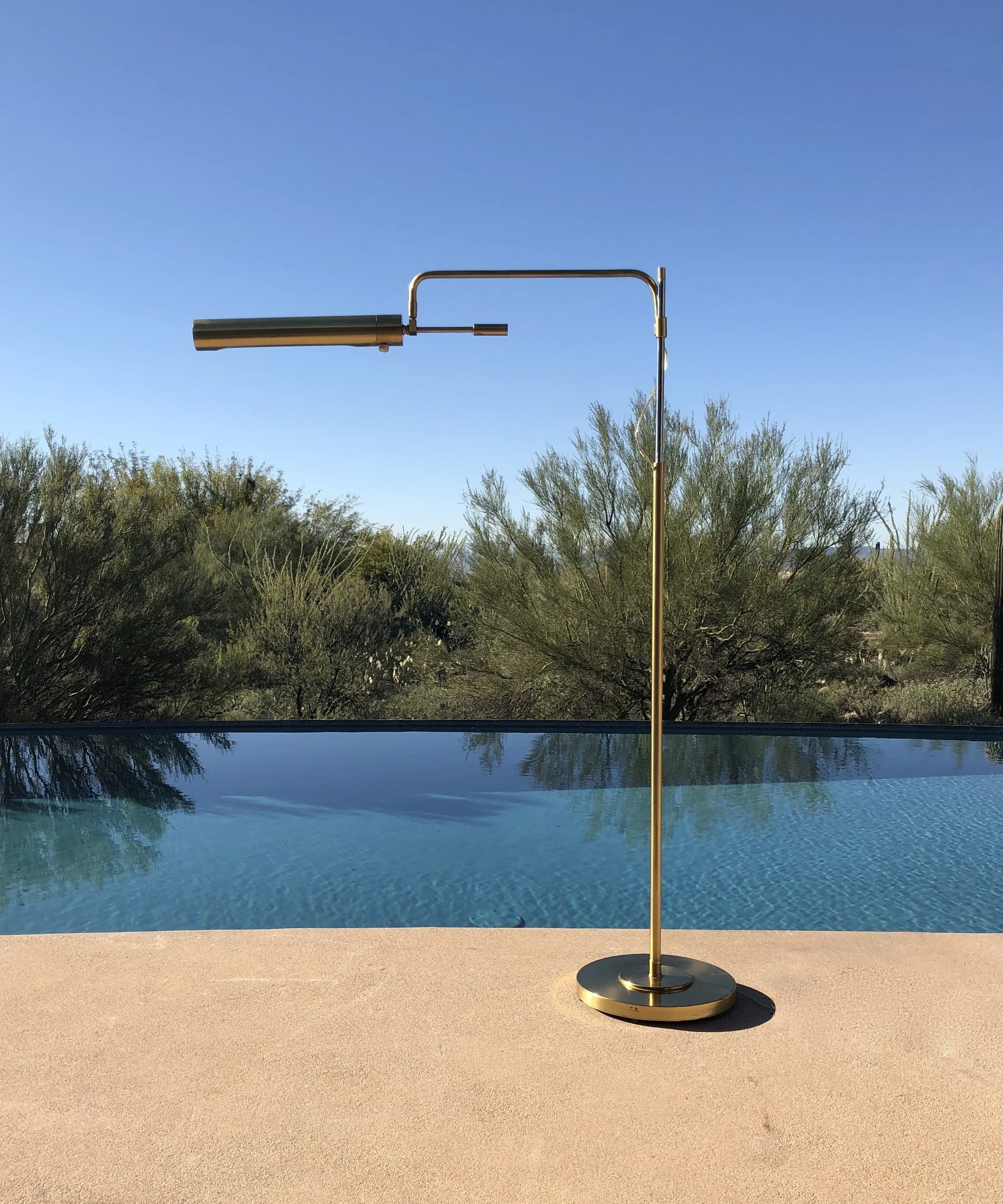 Mid Century Modern Brass Floor Lamp