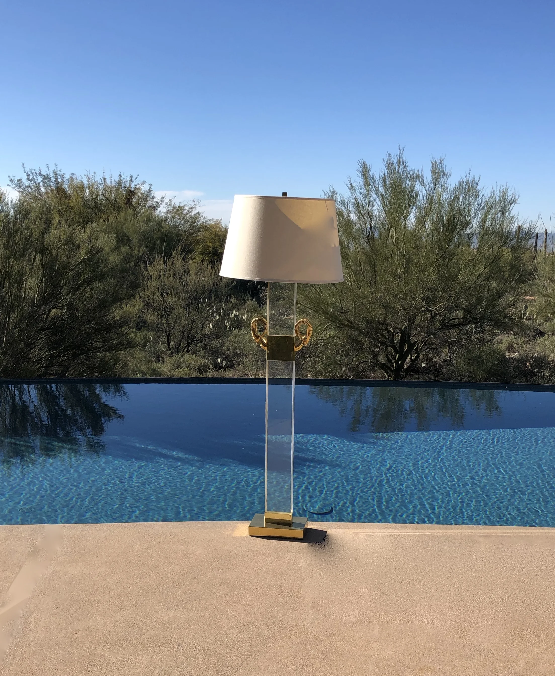 Mid Century Modern Lucite Floor Lamp