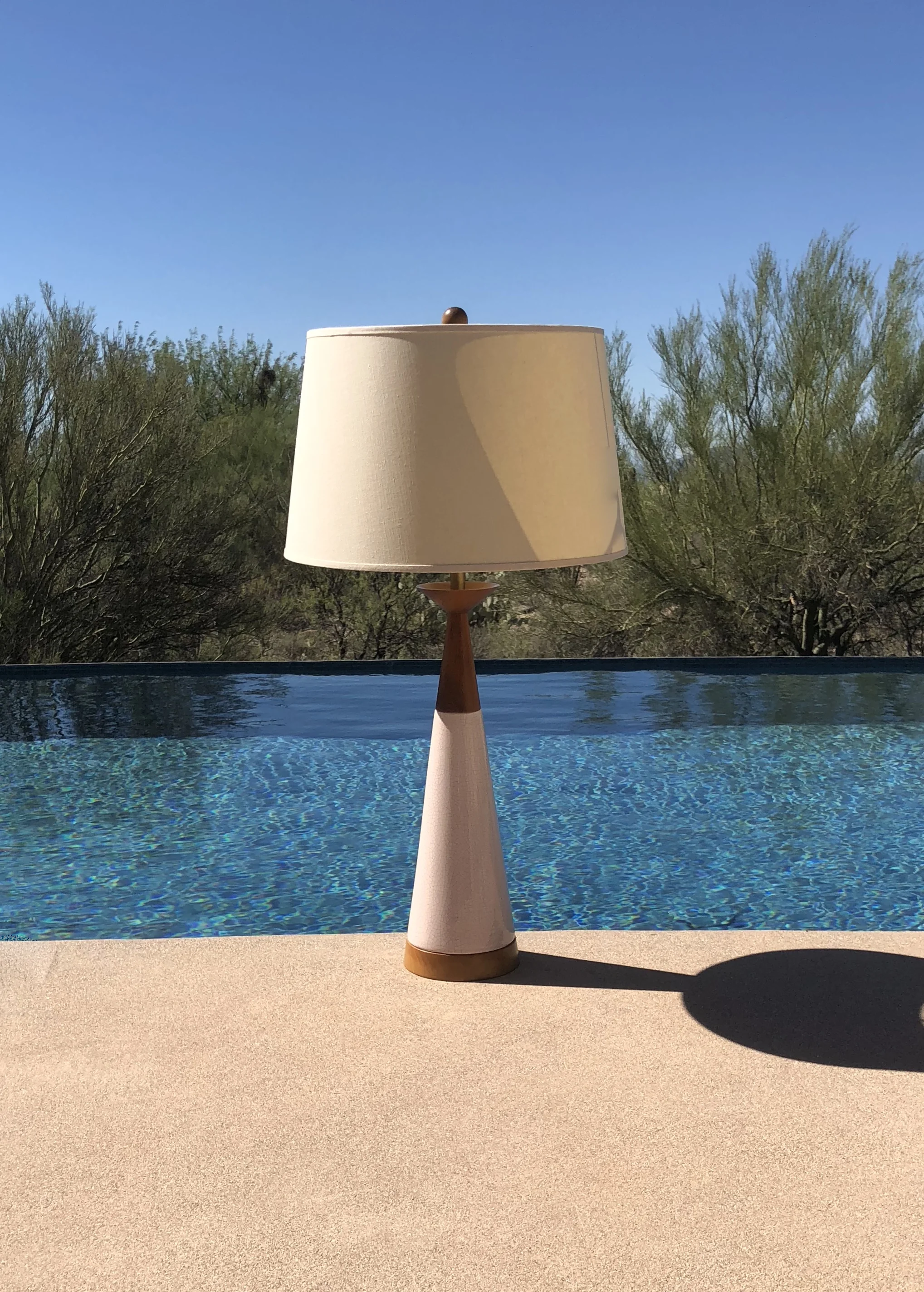 Mid Century Modern Ceramic Cone Lamp