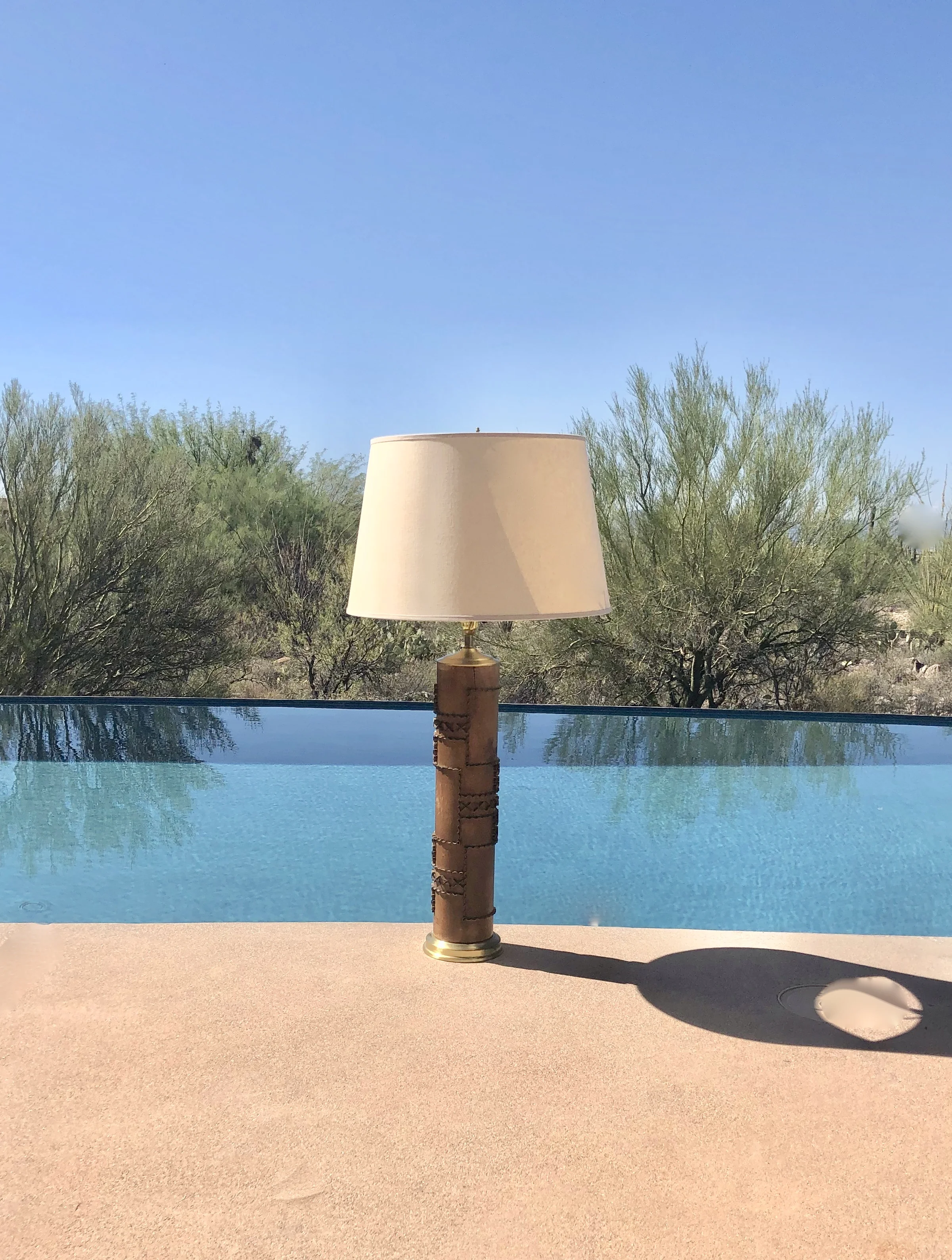 Vintage Wallpaper Roller Lamp