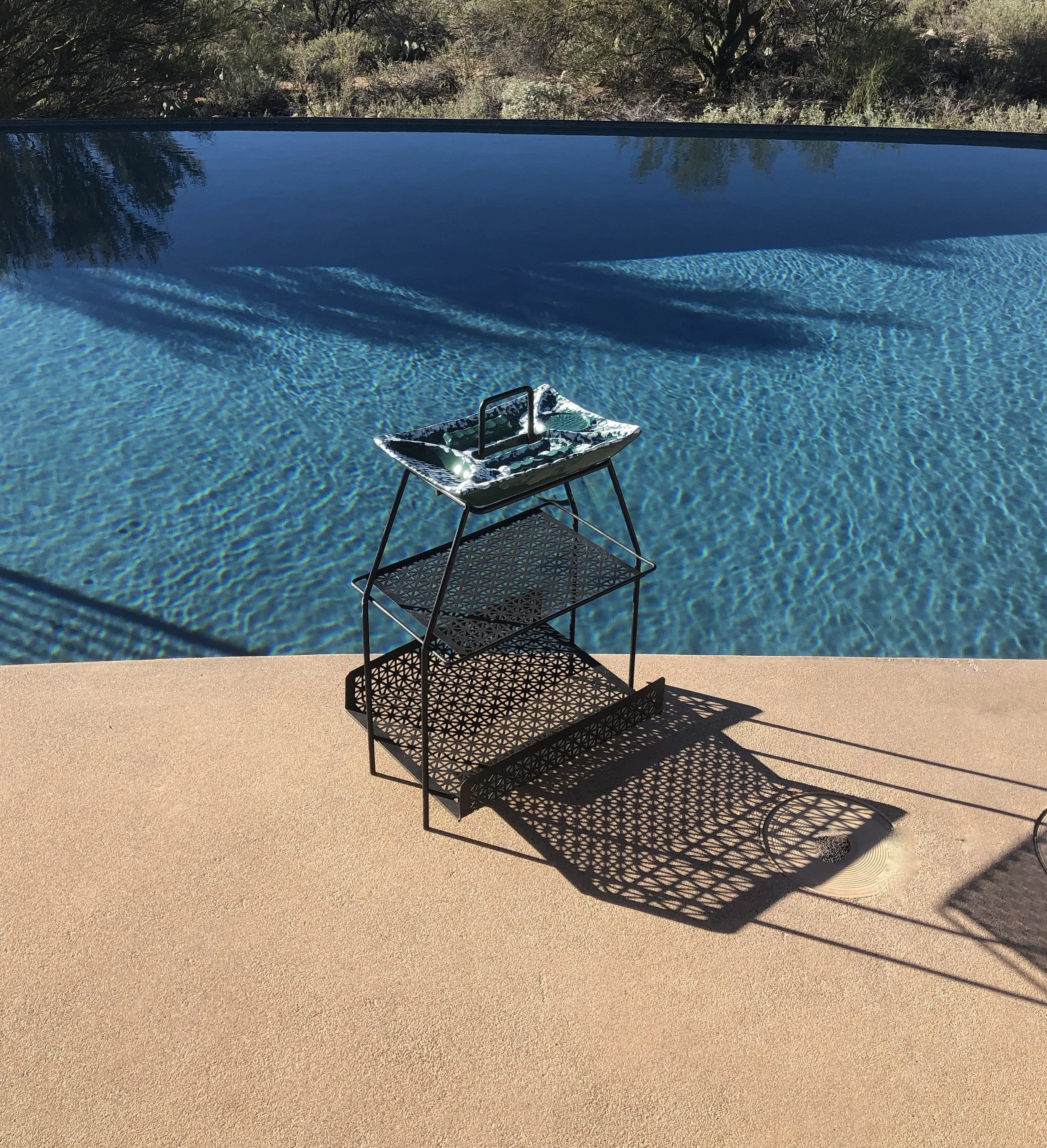 Mid Century Modern Metal Stand