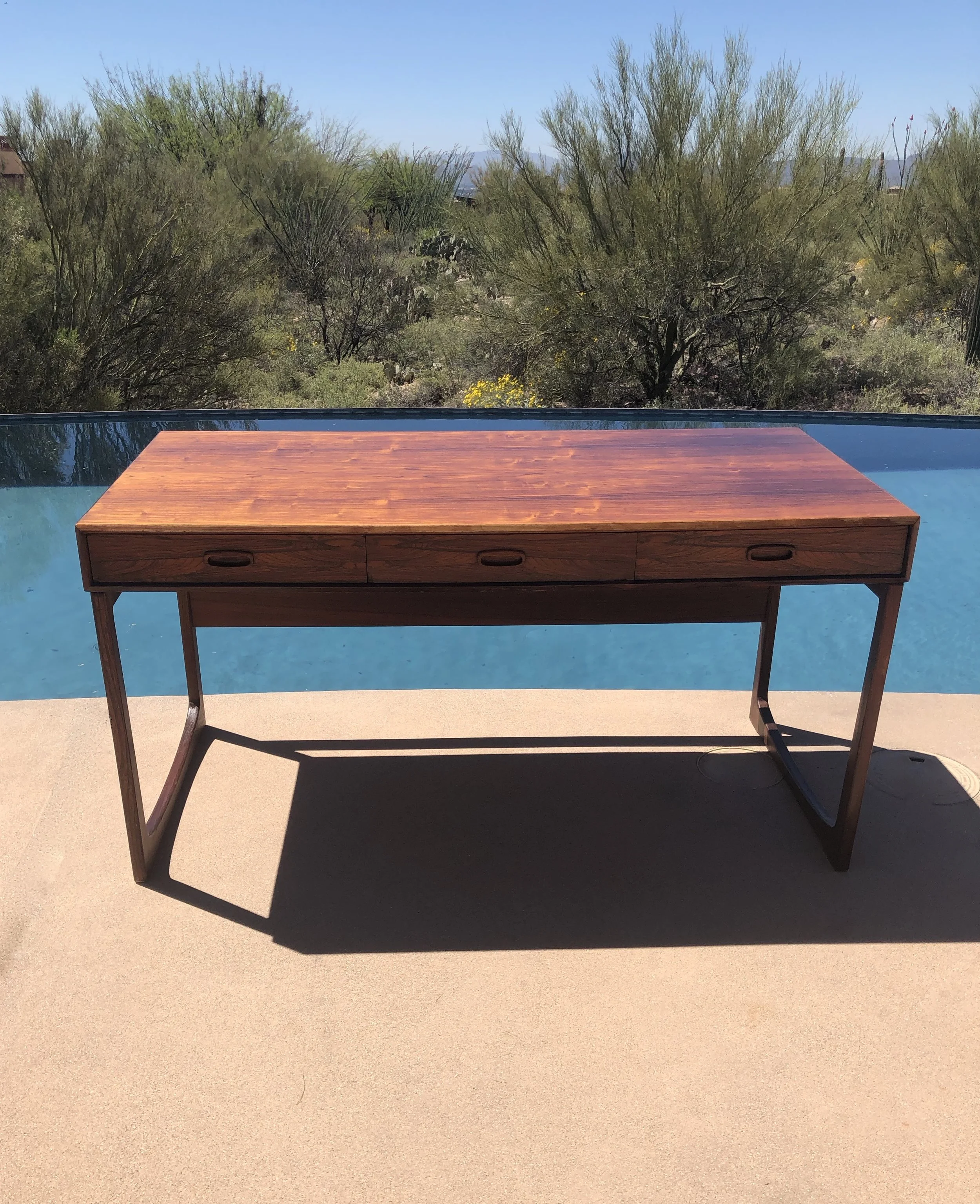 Scandinavian Modern Rosewood Desk