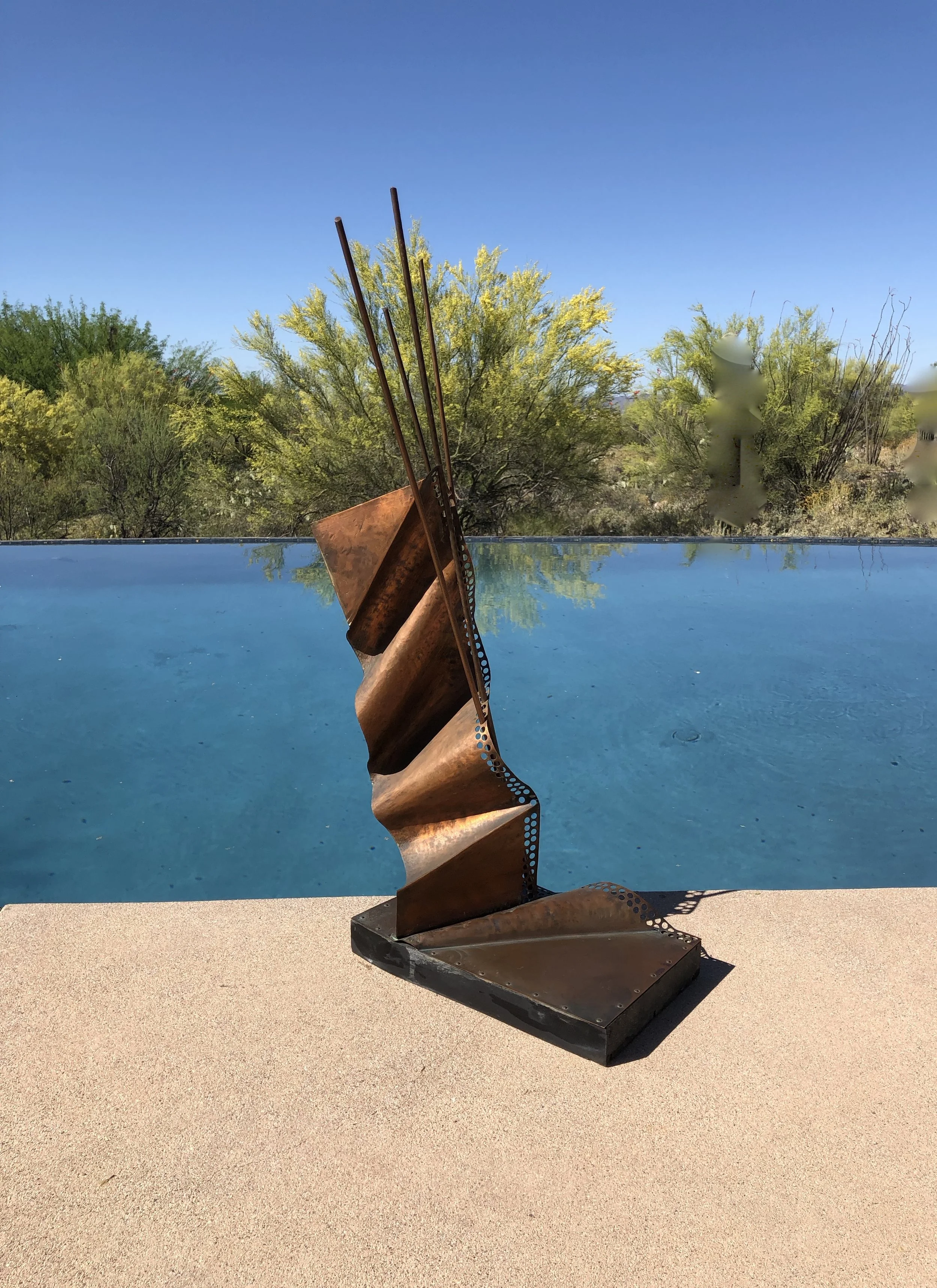 Mid Century Brutalist Copper Art