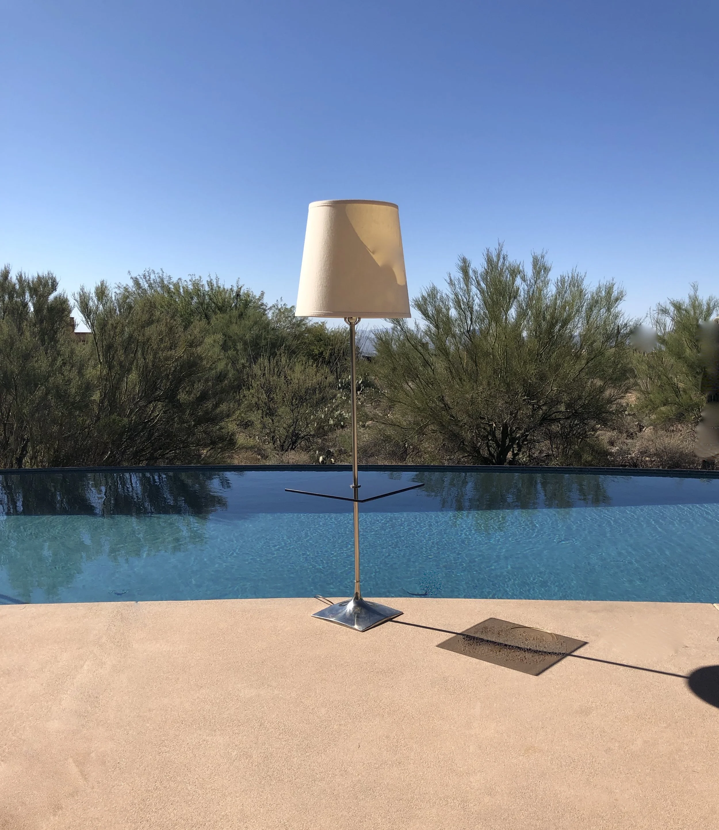 Mid Century Laurel Chrome Floor Lamp