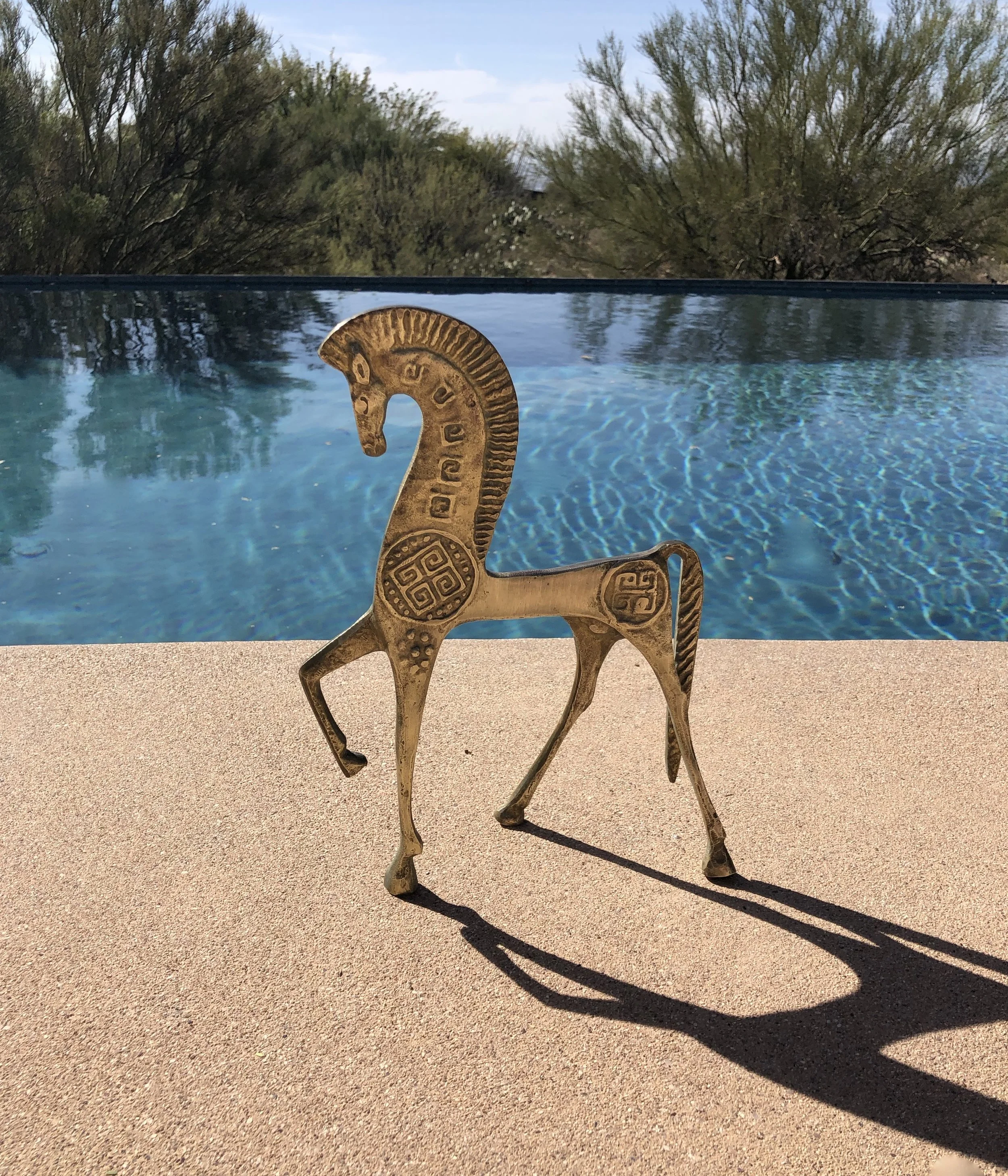 Mid Century Modern Etruscan Horse Figure