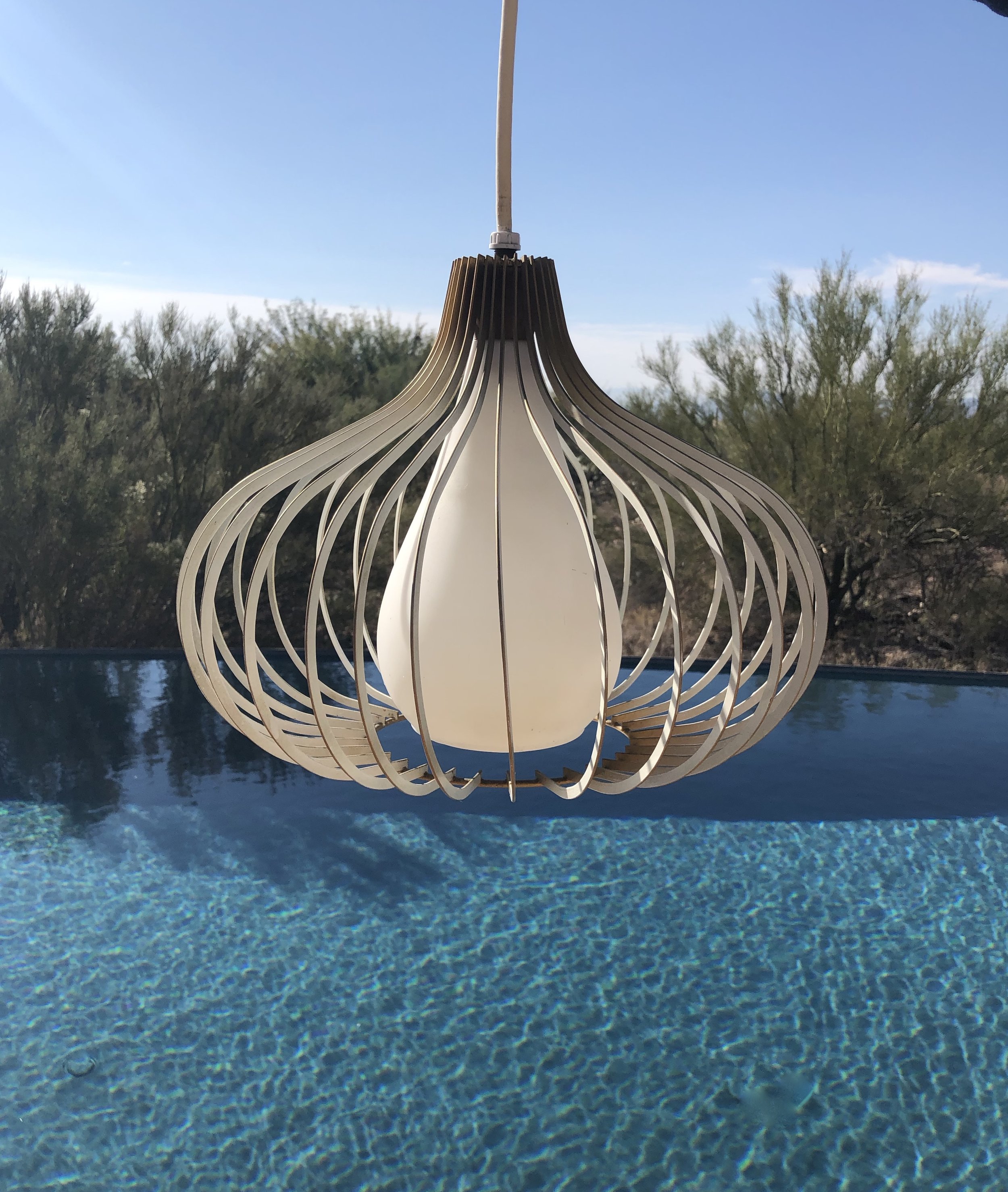 Mid Century Modern Metal Pendant