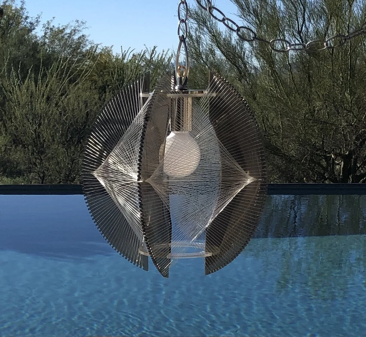 Mid Century Modern Monofilament Pendant